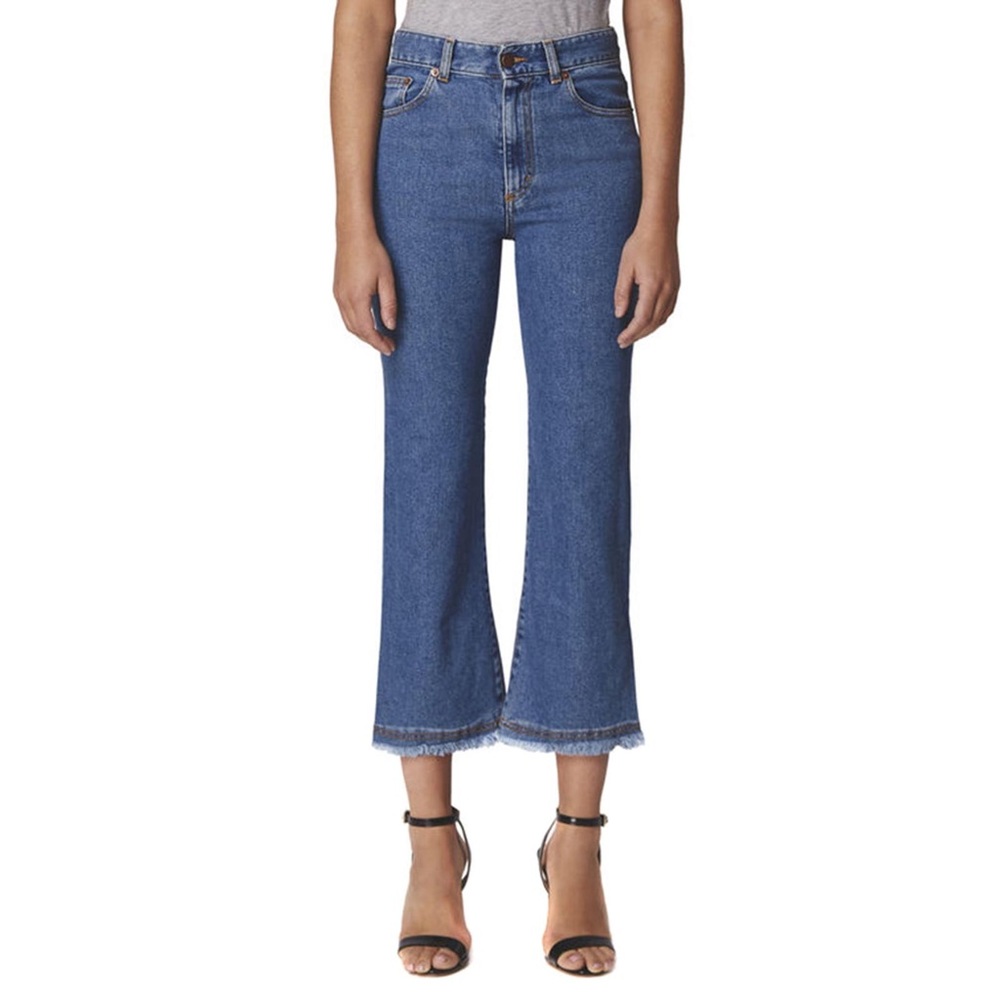 Fiorucci | Viva Cropped Jean‎ in Salt & Pepper Size 30
